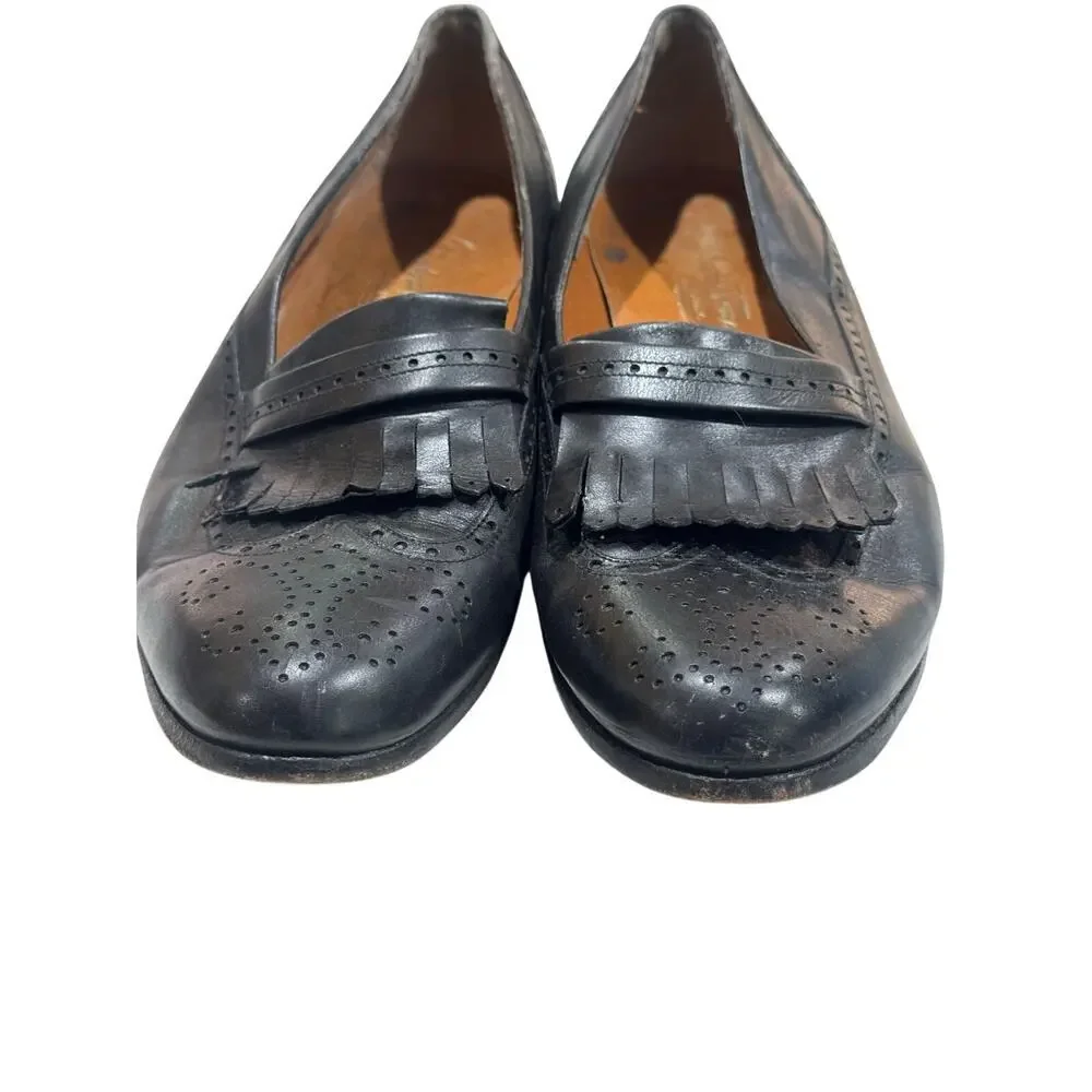 Salvatore Ferragamo Men's Black Loafers size 10.5